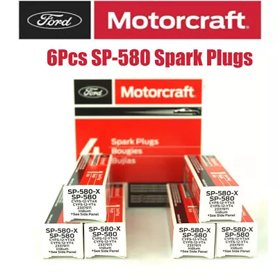 6PCS Genuine Motorcraft SP534 SP580 SP580X Iridium Spark Plug For Ford F150 • $28.50