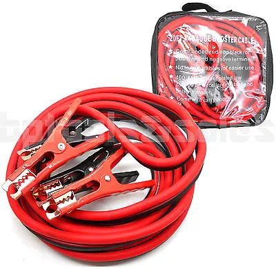 20 Ft 4 Gauge Heavy Duty Booster Cable Jumping Start Cables Power Jumper W/Pouch • $29.99