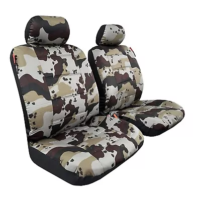 For Chevy Silverado 1500 Car Truck SUV Front Seat Cover Black Brown Camo Canvas • $59.21