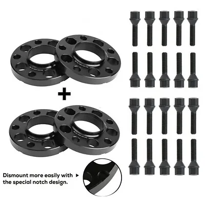 5x120 Staggered Wheel Spacers Kit (2) 15mm & (2) 20mm W/ Extended Bolts Fits BMW • $64.79