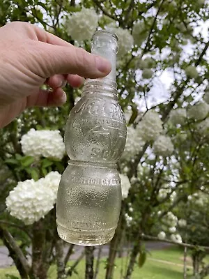 Rare Vintage Embossed Art Deco Nugrape Soda Bottle Greenwood Mississippi Ms . • $44.99