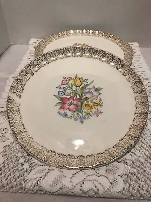 Vintage W S George-Floral Bouquet Bolero Dinner Plates-Set Of 6 • $19.99