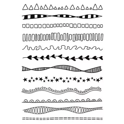 Laced Edge Waves Background Clear Rubber Stamp For Scrapbooking Cardmaking Craft • £4.55