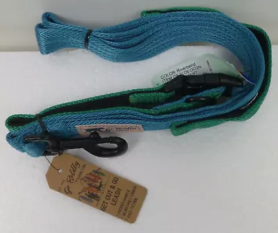 NEW 6 Foot Heavy Duty Dog Pet Leash Collar Padded Dual Handle Control Blue Green • $8.99