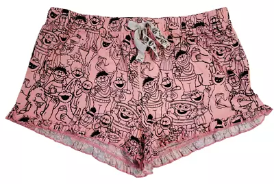 Official Sesame Street & Friends Pink Comfy Pajama Lounge Shorts! Elmo Ernie (S) • $11.99