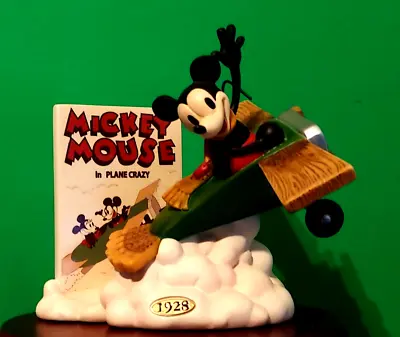 1998 Enesco Best Of Mickey Collection Plane Crazy 1928 Ltd Edition Figurine • $32.89