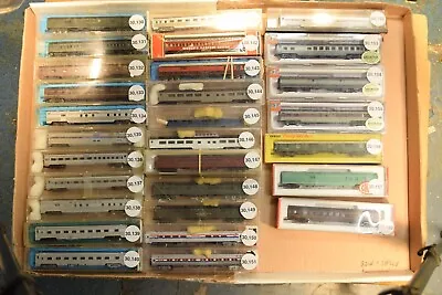 N Scale PASSENGER AMTK NYC PRR B&O PC SF EW Cars Sold Individually • $19.95