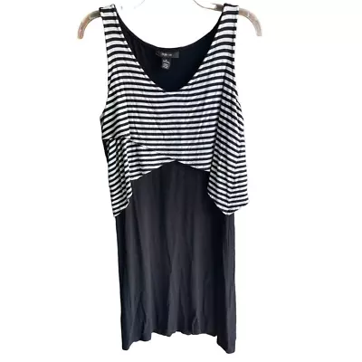Style & Co. Black & White Striped Top Dress Women's Medium  • $8