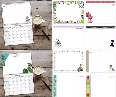 2024 Hanging Wiro Memo Board Wipe Off Pen Planner Wall Calendar Family Organiser • £3.29