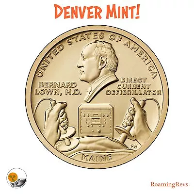 2024 D MAINE American Innovation $1 Dollar-Dr Defib -U.S. Mint Coin! -PRESALE- • $2.64