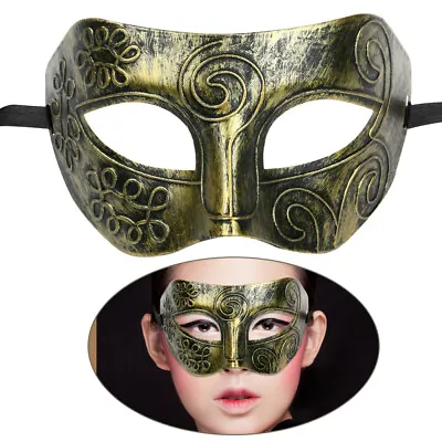 Costume Mardi Gras 1pc Masquerade Cool Golden Fancy Romasquerade Men For Party  • £6.47