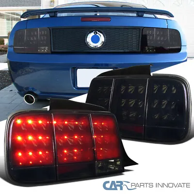 Black/Smoke Fits 2005-2009 Ford Mustang LED Tail Lights Sequential Signal Lamps • $169.95