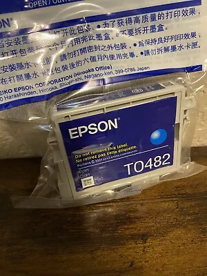 New Sealed Epson 48 Cyan Ink Cartridge T0482 Made In 2001 • $9.99