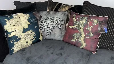 Game Of Thrones Cushions (House Of Stark House Of Lannister Map Of Westeros) • £5