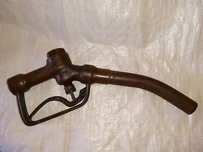 Antique / Vintage POWELL 2-Speed # 1696 BRASS Gas Pump Nozzle Oil Handle Station • $79.95