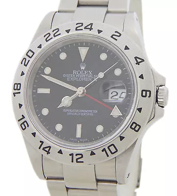 Rolex Explorer II Ref. 16570 Mens Stainless Steel Watch With Black Dial - 40mm • $14114.61