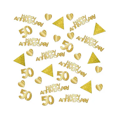 £3.19 • Buy 50th Gold Golden Happy Anniversary Party Wedding Confetti Table Decoration