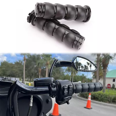 Motorcycle Rubber Handlebar Grip Black For Harley Sportster Forty Eight XL1200X • $37.11