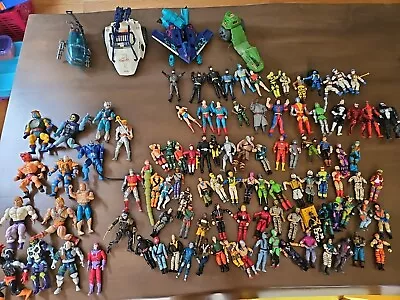 Huge Lot Vintage Action Figures GI Joe HeMan The Corps DC Marvel Accessories  • $425