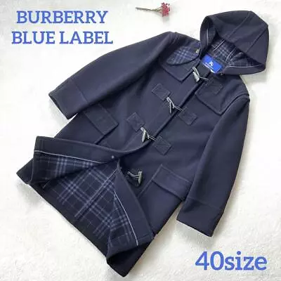 Burberrybluelabel Duffel Coat Wool Nova Check Navy-40 L • $128.31