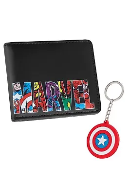 Marvel Mens Keyring And Wallet Gift Set Keychain Card Slot • £12.49