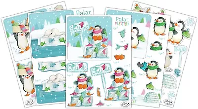 Polar Playtime Craft Consortium Christmas Die Cut Decoupage 10 Sheet Pack • £3.99