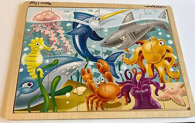Melissa & Doug Puzzle Under The Sea Fresh Start Wood Jigsaw ……….Look At Photos • $10.97