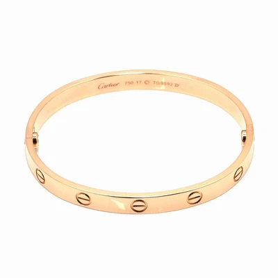 £4465.63 • Buy Cartier Love Bracelet Bangle 18K Pink Gold 750 Size17 90175470