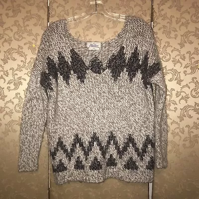 Wallace Madewell Brown Multi-Color Chevron Tribal Chunky Boxy Sweater Size XS • $14.99