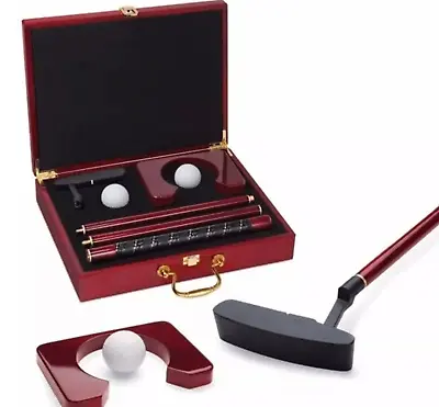 NWOT Executive Golf Putting Set/ Indoor -office/home Mini Golf Portable W/ Case • $35