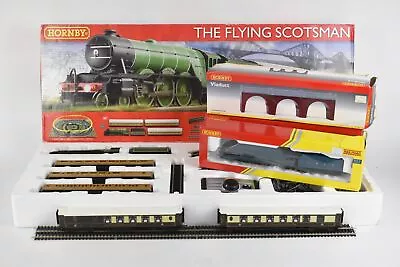 Hornby R1167 The Flying Scotsman Electric Train Set Boxed & Viaducts & Mallard  • £99.99