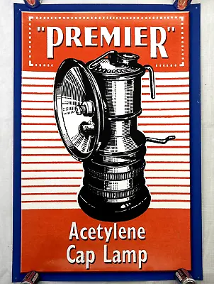 Vintage Premier Acetylene Lamp Coal Mine Advertising Poster Matte Lithograph 19  • $29.99