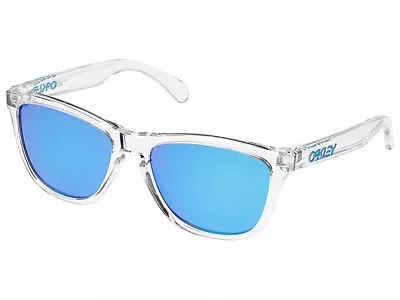 Oakley Frogskins Sunglasses OO9013-A6 Crystal Clear/Sapphire Iridium • $149.99