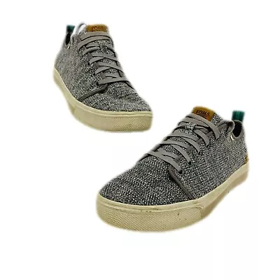 Toms Mens Gray Round Toe Low Top Lace Up Casual Sneakers Shoes Size 9 10013012 • $39.98