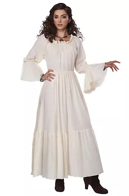 Brand New Renaissance Peasant Chemise Dress Medieval Adult Costume (Beige) • $40.61