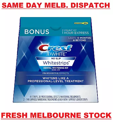$119.95 • Buy Crest 3D 40 X Professional Effects & 4 X 1HR Express Teeth Whitening (44 Strips)