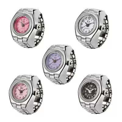 Pointer Watch Rings For Women Man Finger Adjustable Strap Jewelry Punk • $18.63