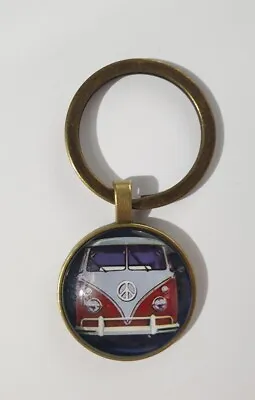 VW Kombi Cabochon Glass Keyring • $10.50