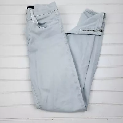 J Brand 835 Mid-Rise Cropped Ankle Zip Jeans Oyster Ultra Light Wash Blue 27 • $15
