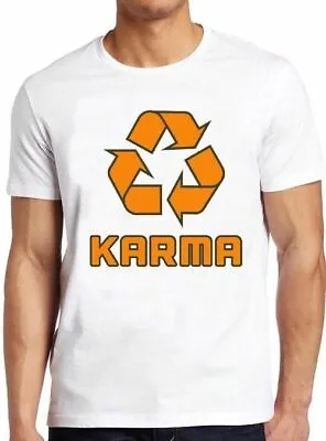 Karma Recycle Symbol Good Karma Comes Around Buddha Vintage Yoga T Shirt M15 • £6.35