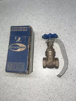 Nibco T-113 3/4  Threaded Brass Gate Valve NOS • $21.99