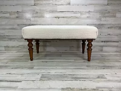 Bench piano BenchVintage Rug Bench hallway Bench Ivory Bench. Pouf • $225