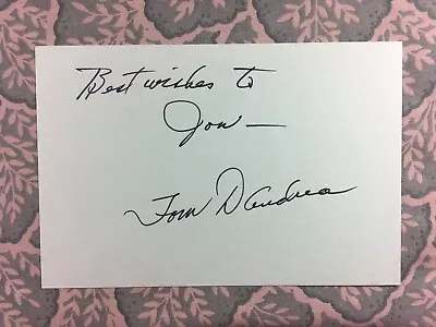 Tom D'Andrea - The Ed Sullivan Show - Dante - Dark Passage - Autographed 1979 • $9.72