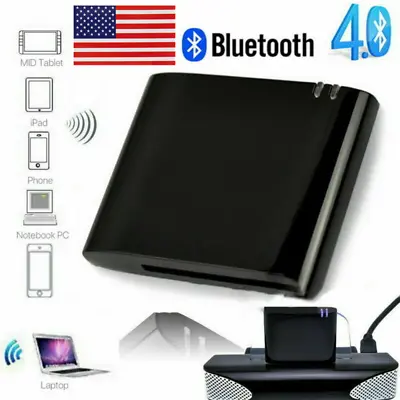 Bluetooth A2DP Music Receiver Audio AdapterS For IPod IPhone 30Pin Dock Speaker • $5.05