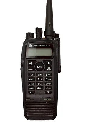 $170 • Buy Motorola XPR6550 403-470 4W Antenna, Side Cover, New Battery, Belt Clip, RECASED