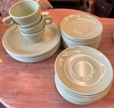 Vintage 38-piece Pastel Green Melmac Melamine Arrowhead Dinnerware Set  • $75.99