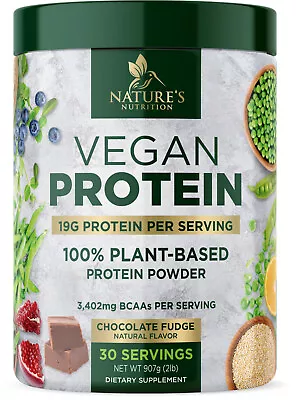 Organic Vegan Protein Powder - 19g Of Chocolate Plant Based Pea Protein • $35.82