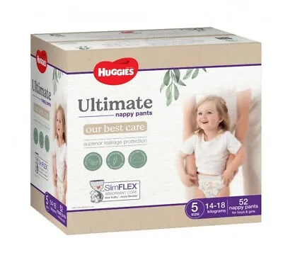 $73.66 • Buy New Huggies Ultimate Nappy Pants Size 5 - 52 Pack 14-18Kg