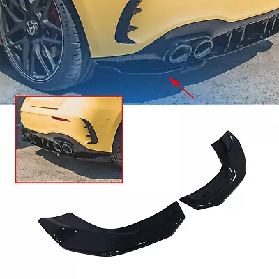 Glossy Rear Bumper Side Corner Aprons Spats For Benz A-Class W177 A35 A45 S AMG • £83.89