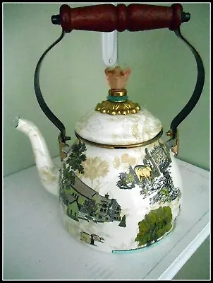 Mackenzie Childs Disc'd Aurora Pattern Teapot-never Used-2 Quart • $175